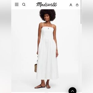 Madewell Midi White Maxi Dress sz 4